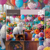 Cat Among Flowers Jigsaw Puzzle 1000 Pieces